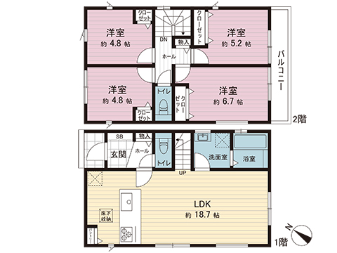 新築戸建 海老名市国分北３丁目 相鉄本線かしわ台駅 4,490万円