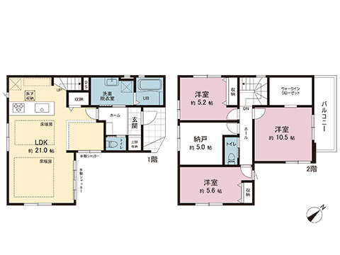 新築戸建 越谷市大沢 東武伊勢崎線北越谷駅 5,199万円