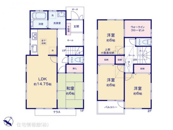 中古戸建 千葉県松戸市六高台５丁目34-24 東武野田線六実駅 2,788万円