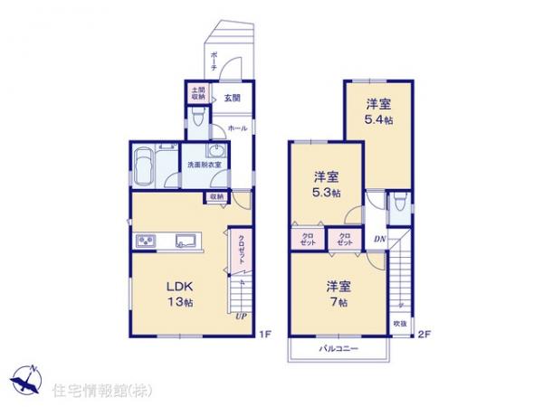 新築戸建 千葉県市川市柏井町１丁目1593-56 JR武蔵野線船橋法典駅 3,180万円