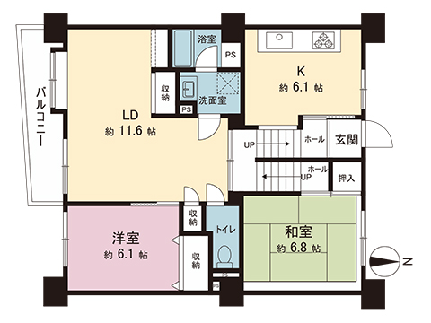 中古マンション 多摩市諏訪３丁目 京王相模原線京王永山駅 2,270万円