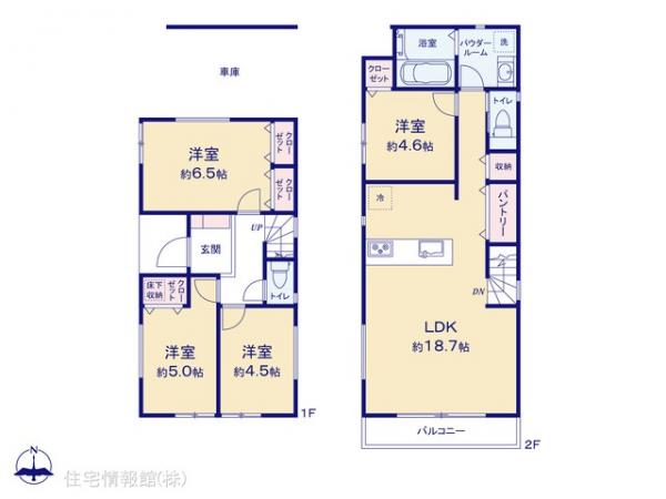 新築戸建 神奈川県横浜市港北区新吉田東１丁目48-13 横浜市営地下鉄グリーンライン高田駅 7,280万円