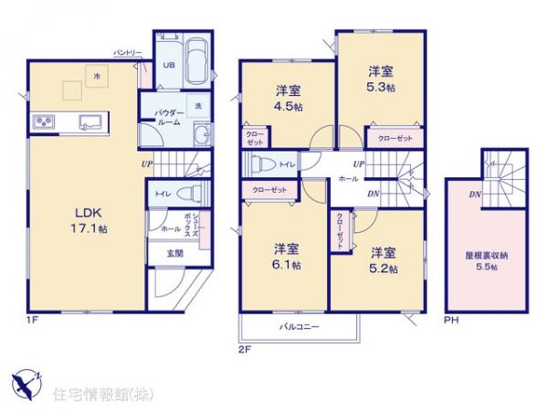 新築戸建 神奈川県横浜市旭区市沢町1185-6 相鉄本線上星川駅 4,790万円