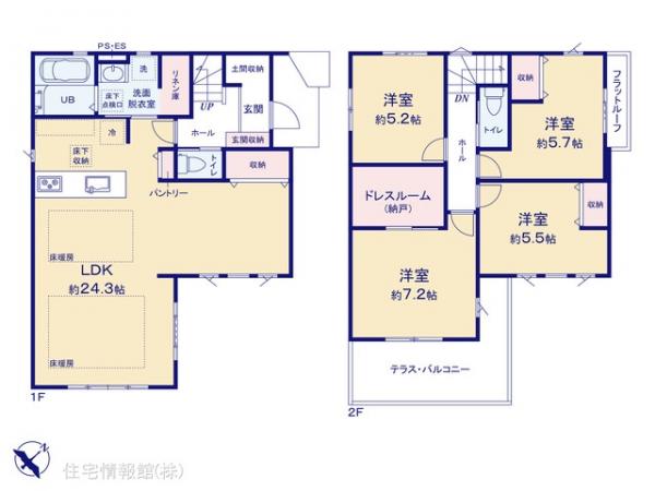 新築戸建 千葉県流山市宮園１丁目11-7 つくばエクスプレス南流山駅 7,599万円