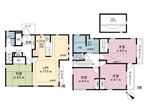 中古戸建 さいたま市北区奈良町 JR高崎線宮原駅 3,580万円