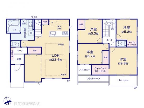 新築戸建 東京都八王子市兵衛２丁目18-34 JR横浜線八王子みなみ野駅 6,999万円