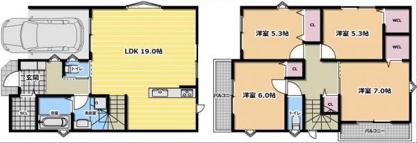 新築戸建 門真市岸和田2丁目 JR学研都市線四条畷駅 3,080万円