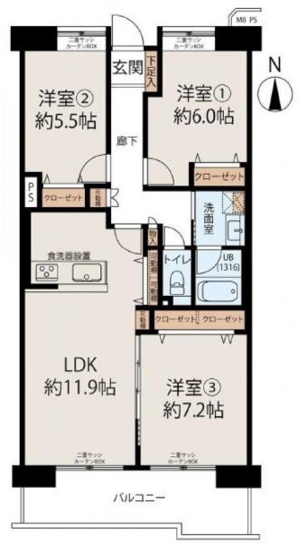中古マンション 大阪市城東区古市３丁目 大阪メトロ今里筋線新森古市駅 3,380万円