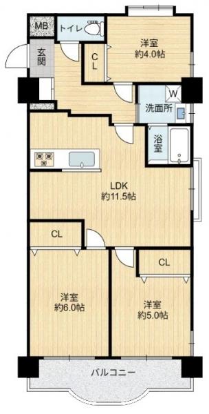 中古マンション 守口市八雲中町1丁目20-3 大阪メトロ谷町線守口駅 2,898万円