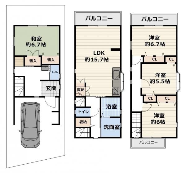 中古戸建 守口市橋波東之町3丁目 京阪本線西三荘駅 4,280万円