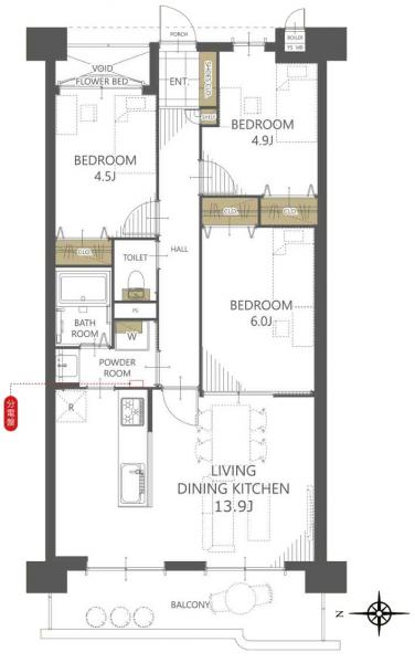 中古マンション 大阪市鶴見区今津南３丁目 JR学研都市線徳庵駅 3,290万円