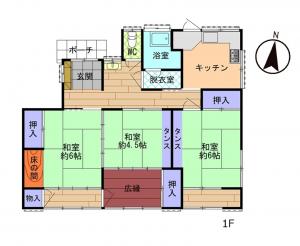 中古戸建 宇都宮市下砥上町1510-6 JR日光線鶴田駅 9800000