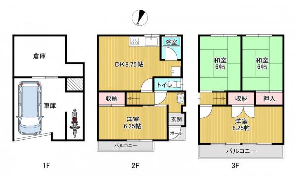 中古戸建 枚方市招提大谷2丁目 JR学研都市線長尾駅 520万円