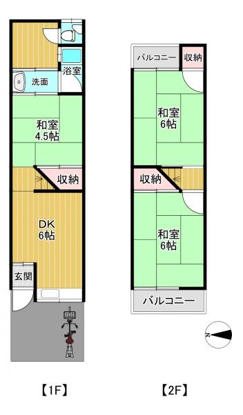 中古テラス 八尾市長池町1丁目19-15 近鉄大阪線近鉄八尾駅 280万円