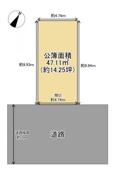 土地 東大阪市新庄4丁目2-5 近鉄けいはんな線荒本駅 600万円