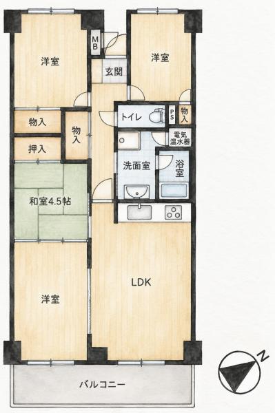 中古マンション 寝屋川市池田北町24-2 京阪本線香里園駅 1,590万円