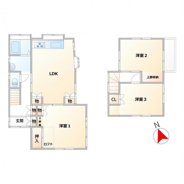 川越市今成4丁目　中古戸建 間取り図