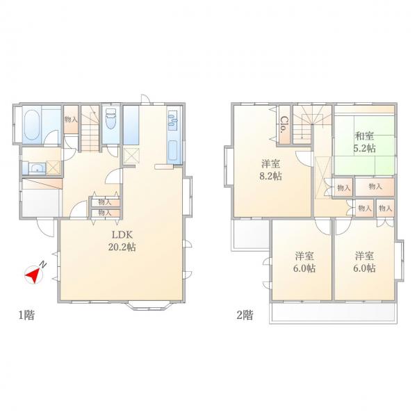 川越市古市場　中古戸建 間取り図