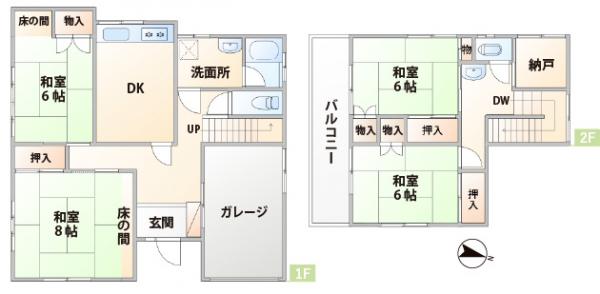 間口19ｍ超・土地64坪のゆったりとした物件です。 間取り図