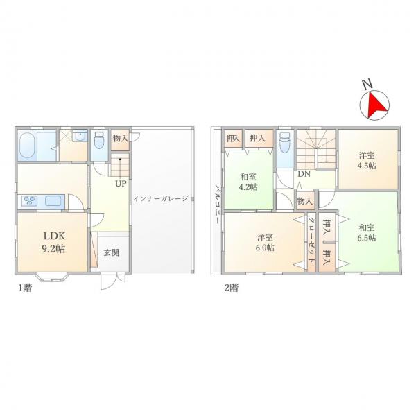 ふじみ野市駒西　中古戸建 間取り図