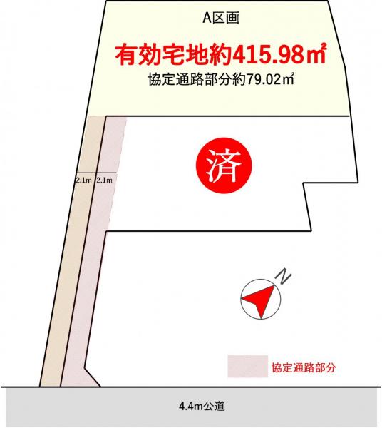 川越市大字小堤　土地 区画図