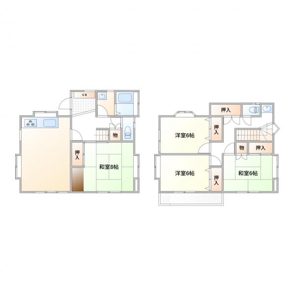 川越市大字大仙波　中古戸建 間取り図