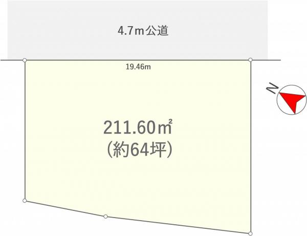 間口19ｍ超・土地64坪のゆったりとした物件です。　 