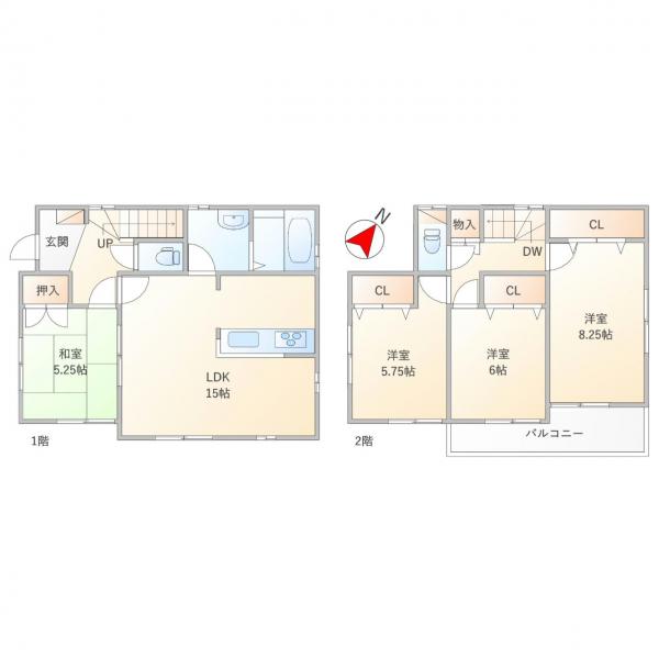 川越市今福　中古戸建　 間取り図