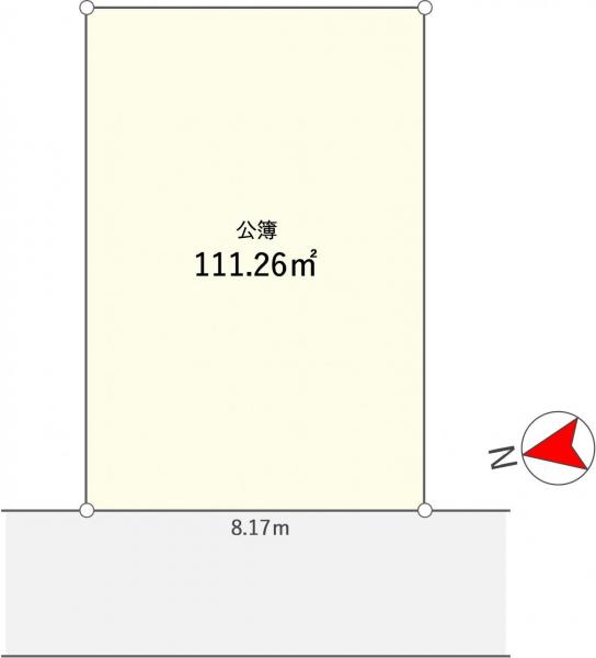 荒川区町屋3丁目 土地 区画図
