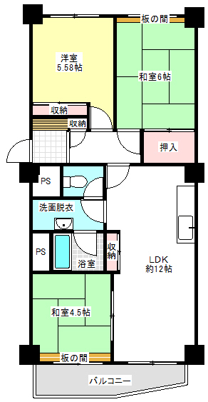 中古マンション 北海道札幌市南区真駒内南町4丁目3-5 札幌市南北線真駒内駅 480万円