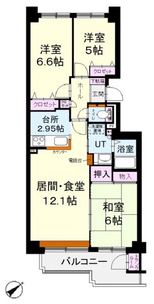 中古マンション 札幌市東区北二十一条東23丁目 札幌市東豊線環状通東駅 1580万円