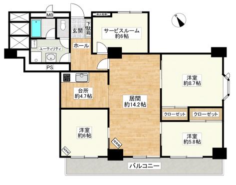 中古マンション 札幌市豊平区平岸一条7丁目 札幌市南北線平岸駅 1480万円