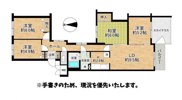 メゾンドルチェ平岸第3 間取り図 