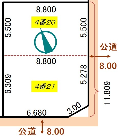 土地 釧路市新富士町2丁目 JR根室本線釧路駅 50万円