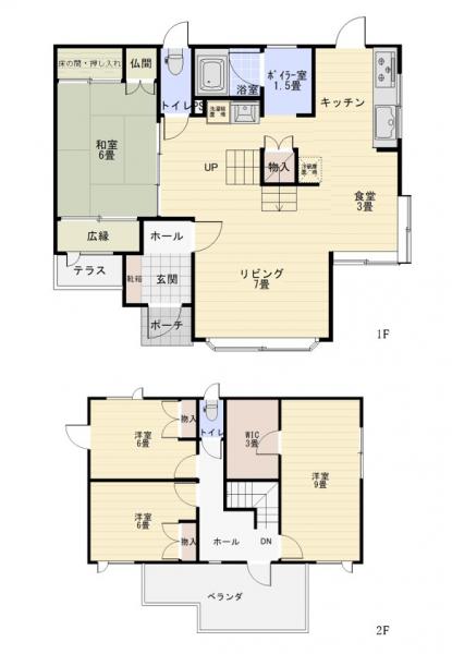 南沢3条2丁目中古戸建 間取り図 