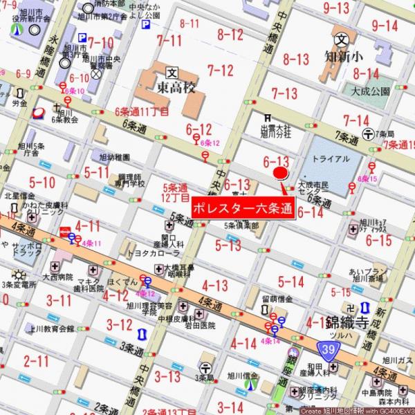 ポレスター六条通 現地案内図 