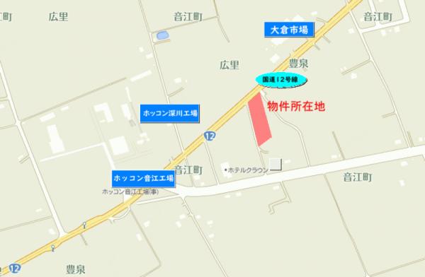 土地 深川市音江町字豊泉 土地 北海道深川市音江町字豊泉 Jr函館本線深川駅 イエステーション