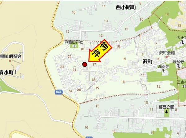 沢町自然に囲まれた一戸建て 現地案内図 