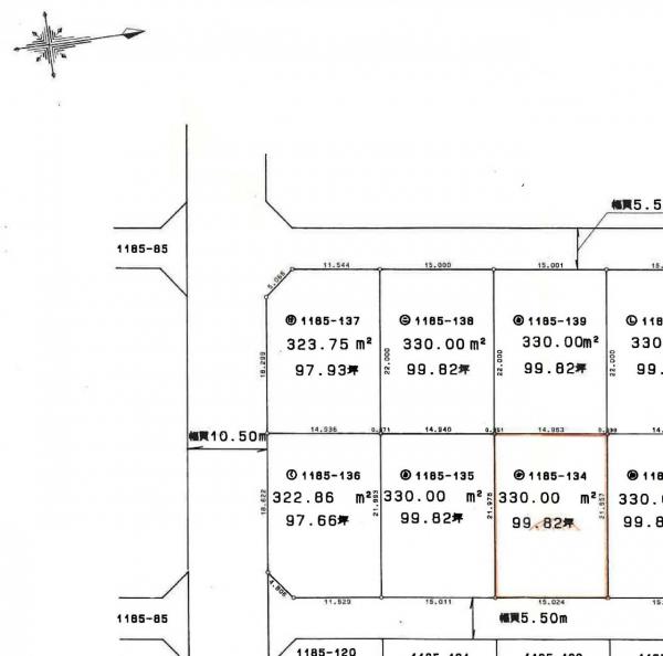 駒込深沢　売地 区画図 