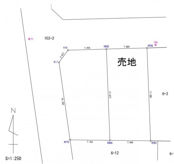 橋本3丁目A　売地 区画図 