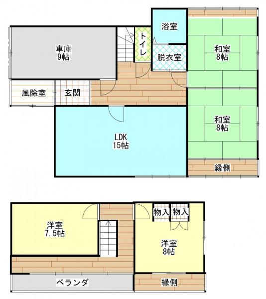 八重田3丁目　売家 間取り図 
