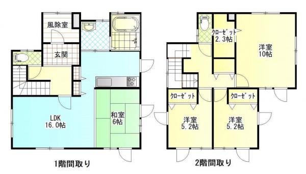 石江平山　売家 間取り図 