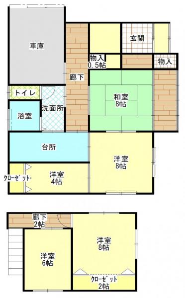 奥野3丁目　売家 間取り図 