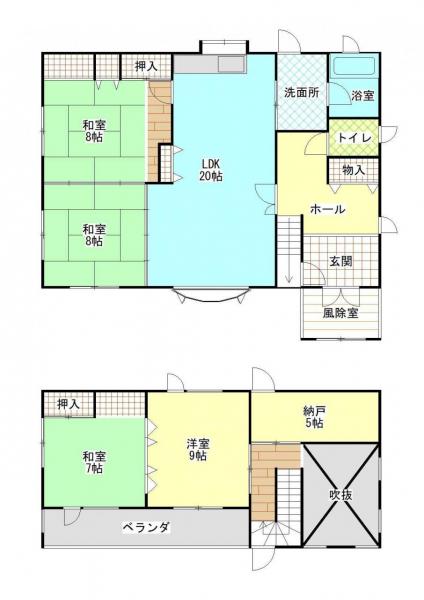 虹ヶ丘１丁目　売家 間取り図 