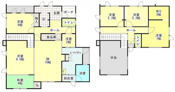 浪館前田２丁目　売家 間取り図 