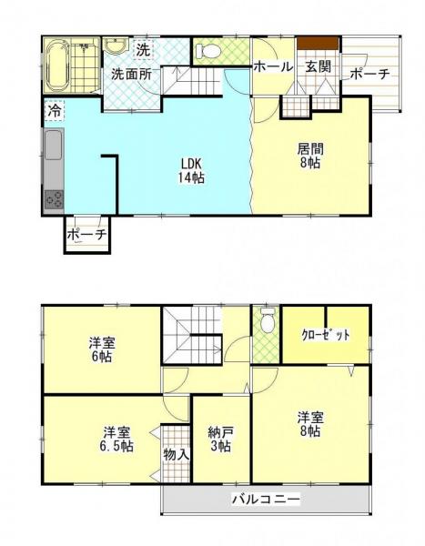蛍沢3丁目　売家 間取り図 