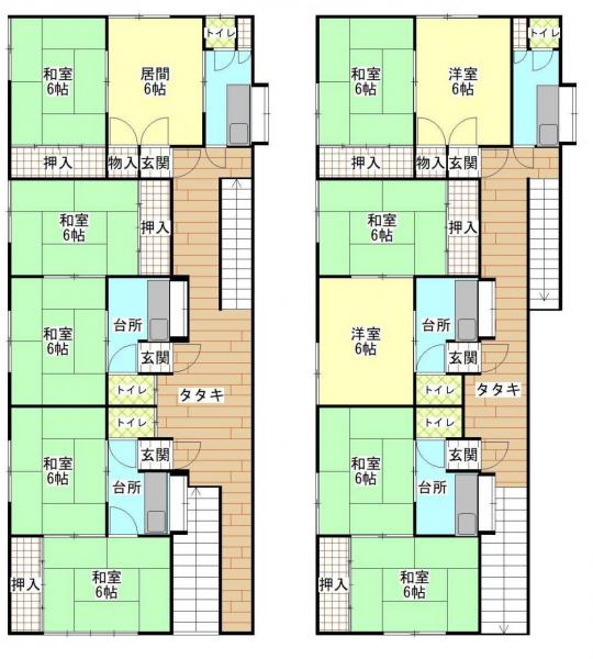 金沢２丁目　売アパート 間取り図 