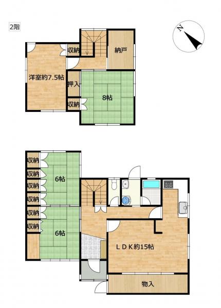 第二問屋町3丁目　売家 間取り図 