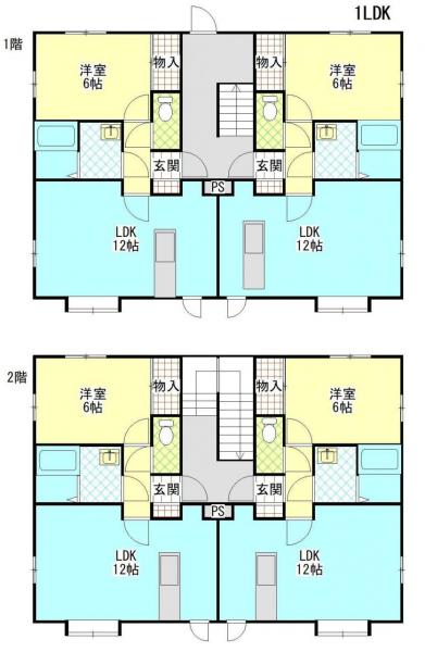 筒井八ツ橋　プレシャスタウン 間取り図 