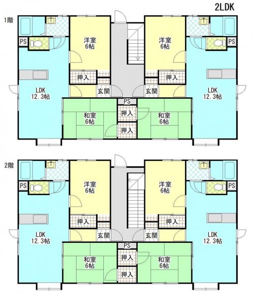 筒井八ツ橋　プレシャスタウン 間取り図 